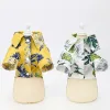 Camicie estive per cani Camicette Top modello Hawaii Coconut Tree Cappotto per cuccioli Giacca Abbigliamento Cani Abbigliamento Abbigliamento Giallo Bianco volontà e sabbia