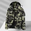 hooded Hiking Cycling Jacket Men Autumn Outdoor Bomber Jackets Military Camoue Windbreaker Casual Cargo Jackets Men Coats X0hQ#