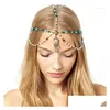 Barrettes à cheveux Barrettes 2023 Vente Mariée Coroa Tiara De Noiva Chaîne de mode européenne et américaine Trésor de pneus en gros CF048 Drop Otaxj