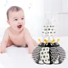 Gato portadores preto branco animal sinos de vento brinquedo do bebê visão neonatal inspirador carrinho 0-36 meses artefato coaxial