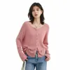 Chic Ven Women Cardigan New Multicolor Optial Sticked Thin Female Tops LG Sleeve Jumpers Ladies Outterwear Spring Autumn 2023 31ry#