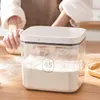 Bottiglie di stoccaggio cucina scatola sigillata pressione tipo sigillatura automatica trasparente perdite a prova di umidità a prova di umidità perline cereali a prova di umidità C