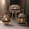 Świecowe uchwyty na ślub drewniany drewniany uchwyt Vintage Tealight Design Lantern Nordic Candelabros Decorativos Decor Home