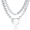 Hanger kettingen merkontwerper nieuwe kwaliteit 925 sterling zilveren ketting naamplaat sieraden cadeau l221011192d
