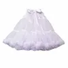 donne Fluffy Bubble Tutu Gonna bianca sottoveste arricciata Ragazza Puffy mezza scivolata Prom Crinolina sottogonna colorata corta sotto la gonna P6Jg #