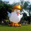 groothandel Hoge kwaliteit opblaasbare kip Turkije kip buiten decoratieve cartoon ballon met blond gouden haar voor reclame