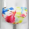 Underpants G3774 Mens String Bikini Narrow Waist Multi Color Feather Printed Options