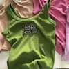 Kvinnors T -shirtdesigner Tee Summer Miui Nail Bead Letter Heavy Industry Tight Montering Vest New Slant Suspender Botten ärmlös topp 485