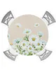 Tafelkleed Bloem Daisy Zomer Eenvoud Rond Tafelkleed Elastische Hoes Binnen Buiten Waterdicht Eetkamerdecoratie Accessoire