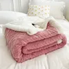 Blankets Bedspread Thick Plaid Bed Blanket Sofa And Fleece Soft Children Duvet Cover Adults Wool Warm Winter Throws Throw