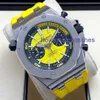 Hot AP Wrist Watch Mens Watch Royal Oak Offshore Series 42mm Double Eyed Timing Color Plate Automatisk mekanisk Casual Fashion Luxury Watch