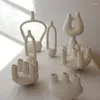 Candle Holders White Restaurant Aesthetic Luxury El Minimalist Creative Mold Wedding Centros De Mesa House Decoration