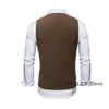 Gilet de costume pour hommes col en V laine Busin décontracté Gentleman marié meilleur homme gilets manteau de fête veste à manches chaleco hombre z1ka #