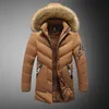 Giacca invernale da uomo calda spessa con cappuccio in pile Parka maschile Casual antivento collo di pelliccia cappotti maschile Cott imbottito Parka soprabito r0x5 #