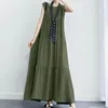 Casual Dresses Women Long Dress Elegant Maxi For A-line Silhouette Round Neck Design Breathable Fabric Beach Vacation Or Summer
