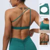 Lu Align Slim Tanks épaule sirène sangle incurvée soutien-gorge de sport femmes vêtements de Yoga course Fitness une épaule rassemblement soutien-gorge de sport Lemon Sports 2024