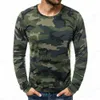 Camoue T-shirt Para Homens Fi Lg Manga T-shirts Exército Militar Camiseta Mens Roupas Camo Tops Tees Outono Outdoor T Shirt 80ej #