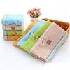 Towel 4Pcs/Lot Kid Baby Pure Cotton Cartoons Soft Strong Water Absorption Non-Shedding Wash Household Infants Care Bath Supplies Dro D Dhgsj