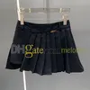 Modedesigner-Shorts, Röcke für Damen, Sommer, plissiert, A-Linien-Kleid, Metall-Buchstabe, Miniröcke, klassisch, unregelmäßig, sexy Kleid