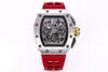 2024 TOP KVF Discovery Magazine 7750 Automatic Mechanical timing Orange rubber strap with carbon fiber case new