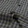 Camicia da uomo in flanella standard vestibilità Lg spazzolata con tasca singola Camicie a righe scozzesi casual versatili in stile inglese x3CD #