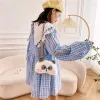 10A Borse a tracolla Peluche Piccola borsa a tracolla per le donne 2024 Kawaii Cute Panda Borse per bambini Ragazza giapponese Studente Messenger Bambini