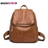 Backpack Style Shoulder Bags Famous Brand Designer Women PU Leather Backpack Female Casual Travel Bag Teenager School Womens bolsa feminina Sac H240328