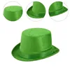 Berets Green Hat Stpatricks Day Flat Top Holiday Headwear Irish National Celebration Magicians Festival