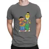 fritidsvänner t-shirt män runda nacke 100% Cott T Shirts Sesame Street 80s TV Series Kort ärm tees tryckta kläder 06sf#