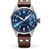 Luxe herenhorloge Waterdicht Automatisch Mechanisch Saffierglas Zilver Bruin Leer Blauw Sport polshorloge311L