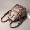 Zaino Stile Borse a tracolla Vintage Donna Zaini in morbida pelle Zaino da donna Zaino di grande capacità per ragazze adolescenti Zaino da viaggio Mochila Mujer H240328