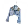 Fi Marca Industria Pesante Rivetti Lg-Sleeved Giacca di jeans da donna 2023 Primavera e Autunno New Fi Breve Cappotto di jeans femminile 89jC #