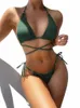 2023 NYA SEXY SOLID BIKINI MICRO MINI SMÄRK KVINNER SWIMSUIT KVINNA BANDAGE STARGA BIKINI SET BRAURILIAN BADING SUT STRACKWEAR A6WS#