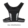 Boormachine Reflektierender Trinkrucksack, Mesh, atmungsaktiv, Wasserflaschentasche, leicht, elastisch, für Damen und Herren, große Kapazität zum Joggen, Fiess