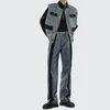 Houzhou Mensセットカーゴデニム2ピース服装男性パッチウェアジーンズパンツベストノースリーブカジュアル韓国ストリートウェアヒップホップ240318