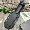 BK18 Straight Knife D2 Blade Nylon Fiberglass Handle Fixed Blade Hunting Camping Military Tactical Hand Tool Small Pocket Knife with Nylon Fiberglass Sheath