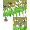 Décorations de jardin 5pcs Clip de papillon artificiel Clips de plantes de pelouse extérieure Ornements