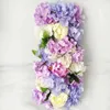 Rangée de fleurs en soie, 50Cm, Rose, pivoine, hortensia, décoration de mariage, porte arquée, mur de fleurs, fenêtre, Station en T