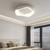 Led Ceiling Fans Chandelier Bedroom Living Room Nordic Macaron Invisible Fan Light Remote Control