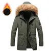 Novo Outono Inverno Veet Jacket Men Outdoor Fi Mid-lg Wool Liner Windbreaker Parkas Jaqueta Homens Com Capuz Gola De Pele Outwear O1Ok #