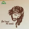 Stickers Creative Christian Paintings Jesus Portraits Gods Emanuel Catholic Church Vinyl Wall Stickers for Living Room Decor Murals K410