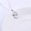 Pendentifs Pekurr 925 en argent Sterling cristal coeur parapluie colliers pour femmes grand Zircon mariage bijoux de mode