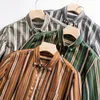 Nytt i skjorta fi 100%ren Cott LG-ärmskjortor för män Slim Fit Casual Plain Shirt Soft Plaid randiga designerkläder M8ed#
