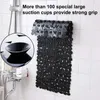 Bath Mats Non-Slip Tub Shower Pebble Shape Machine Washable Bathtub Mat With Drain Holes Suction Cups For Bathroom