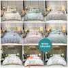 Bedding Sets Pastoral Embroidered Flowers 4pcs Duvet Cover Set Cotton Luxury Soft Bed Sheet With Pillowcases