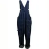 Heta mäns plus storlek 28-44 46 48 50 Överaller stor storlek enorma denim bib pants fi pocket jumpsuits a1ew#