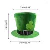 Bérets StPatrick Day Celebration Beard Hat Festival Party Vert Grand Shamrock Plat Top Accessoires nationaux irlandais