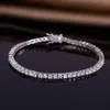 Köp 3mm 4mm 5mm AAA+ Cubic Zirconia Tennis Armband Hip Hop Mens Kvinnsmycken Iced Out 1 Row Gold Cz Charms Armband för gåvor