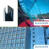 Window Stickers HOHOFILM Blue&Silver 1.52x20m Mirrored Film Glass Sticker One Way Adhesive Reflective Heat Insulation