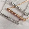 Desginer Chopard Jewelry Choprad Bracelet Xiao Family Collier Nouvelle Génération 2 Cube Diamond Set V Plaqué Or 18k Or Rose Platine Géométrique Carré Bloc Collier C